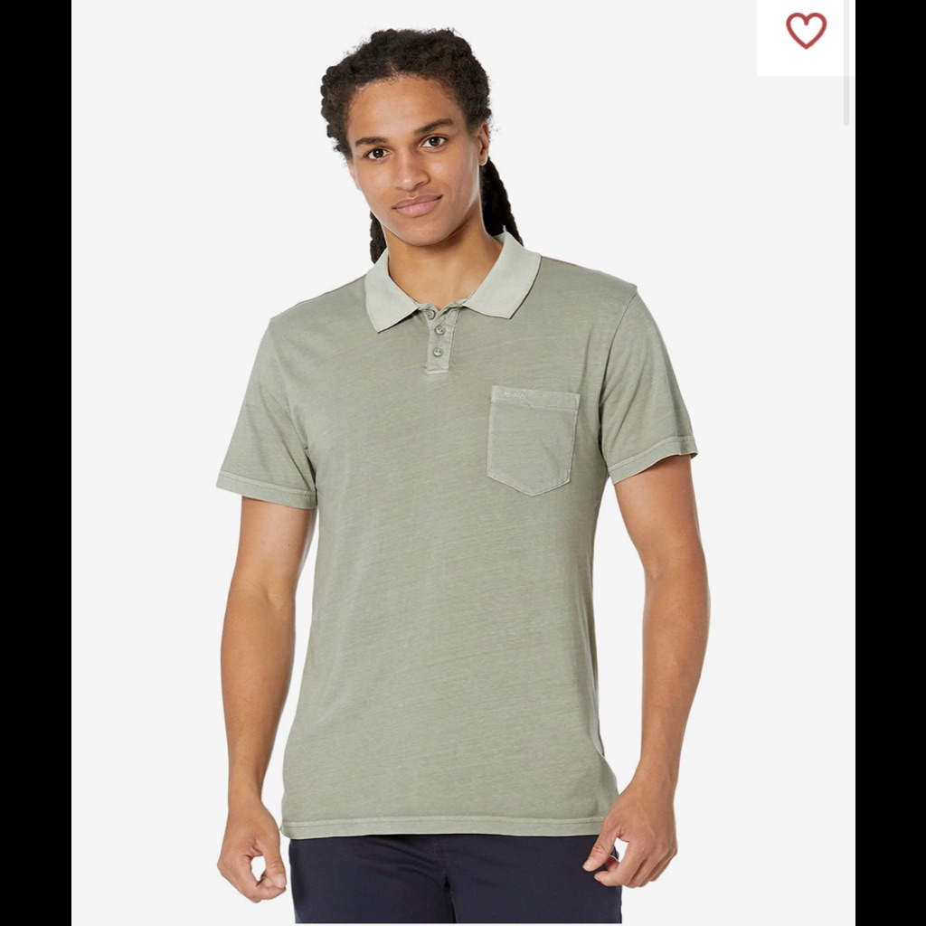 Rvca Men’s Small Polo Shirt 100% Cotton. Flattering Slim Fit. Worn Once!